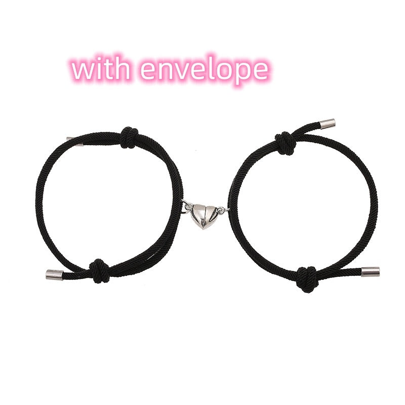 JC-241230BBJ-020  Simple Nylon Love Magnetic Bracelet