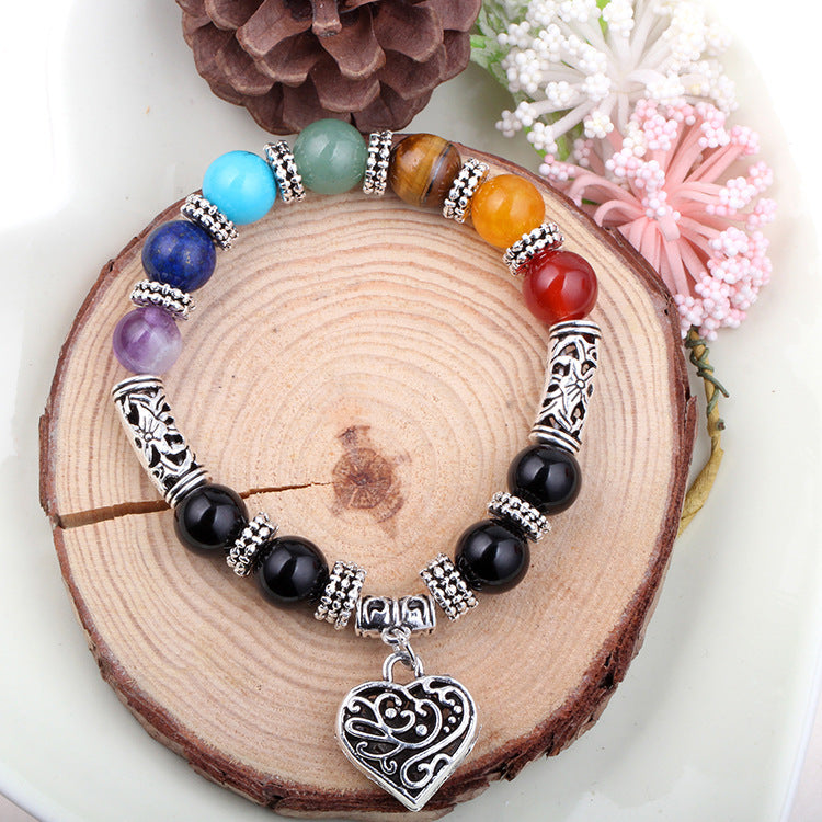 JC-241230BBJ-033  Seven Chakra Yoga Energy Bracelet