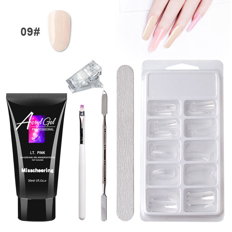 JC-250102NLC-007  Painless Extension Gel Nail Art Without Paper Holder Quick Model Painless Crystal Gel Set