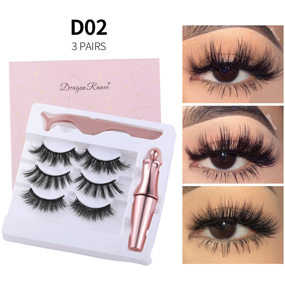 JC-241231MUP-011  Natural Long Lasting Magnetic Liquid Eyeliner & Magnetic False Eyelashes & Tweezer Set Make up Set