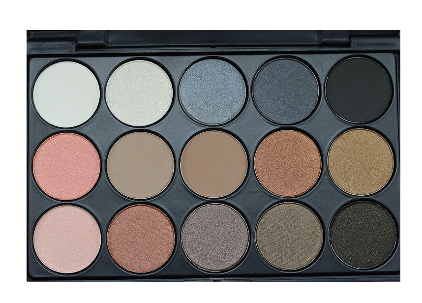 JC-241231MUP-055  15 color eyeshadow earth color eye shadow smoky eyeshadow E15 multi color makeup plate beauty tools