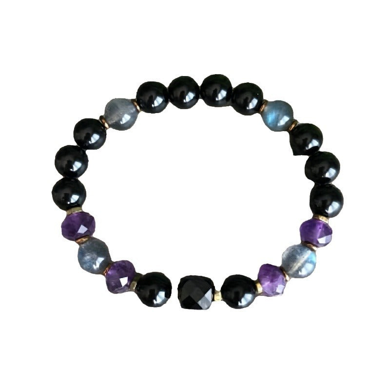 JC-241230BBJ-064  Versatile Obsidian 8mm Beaded Bracelet