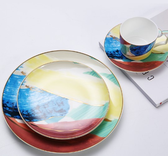 JC-250101DNW-018  Watercolor Dessert  Plates