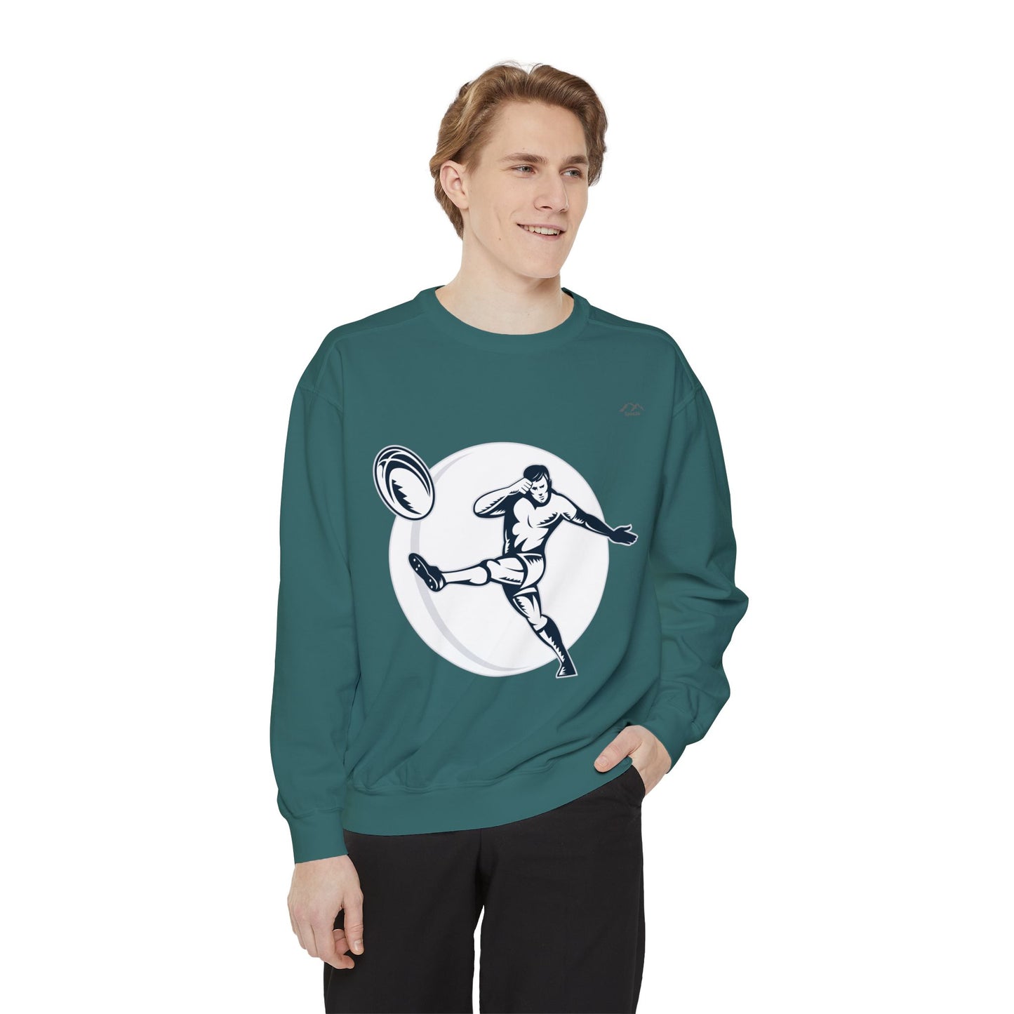 SW-118ML-24 Unisex Garment-Dyed Sweatshirt for football lovers