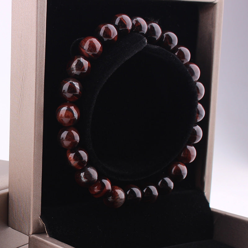 JC-241230BBJ-007  Vintage Style  8mm Red Tiger Eye Bracelet Anti-fatigue