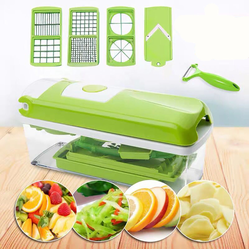 JC-241226KCT-017  12pcs Multifunctional Vegetable Chopper Handle Food Grate Food Chopper Vegetable Slicer Dicer Cut Kitchen Gadgets