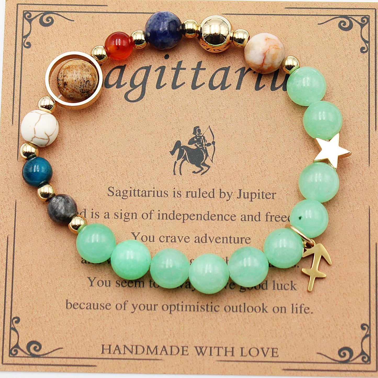 JC-241230BBJ-062  Eight Planets 12 Constellation Bracelet Morgan Stone Beaded Bracelet