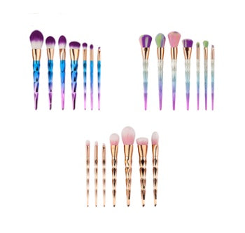 JC-241228BUT-057  7 makeup brushes, makeup tools, diamond makeup brush foundation brush