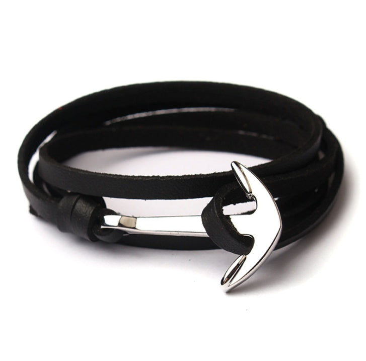 JC-241230BBJ-001  Anchor Bracelet Umbrella Black Pirate Anchor Hand Strap Gift