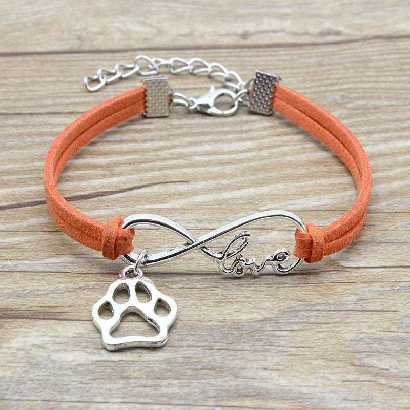 JC-241230BBJ-073  Jewelry Simple Style Hand-woven Infinite Love Pet Bracelet