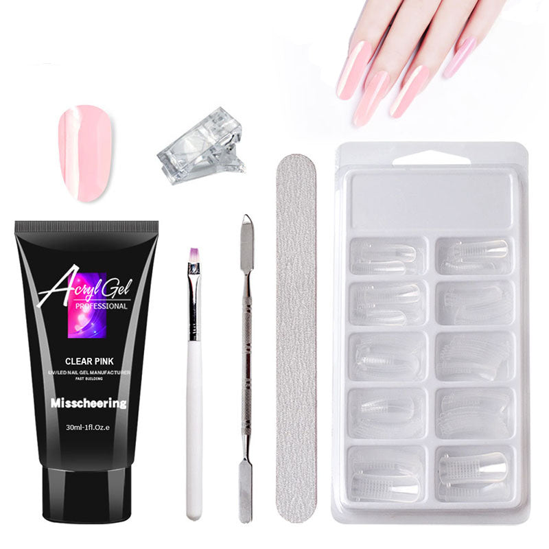 JC-250102NLC-007  Painless Extension Gel Nail Art Without Paper Holder Quick Model Painless Crystal Gel Set