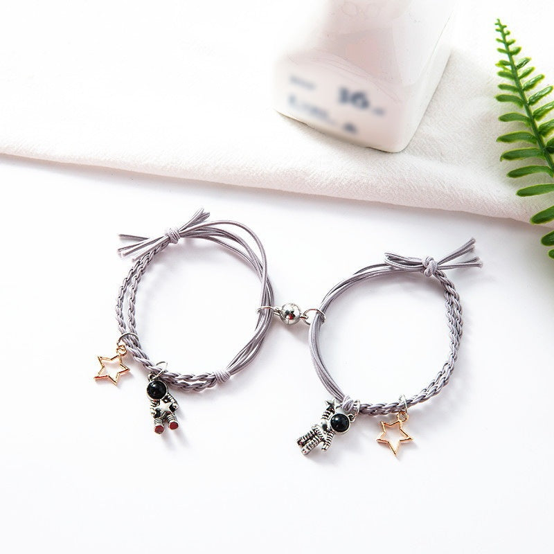 JC-241230BBJ-039  A Pair Of Magnetic Couple Bracelets Induce Vibration