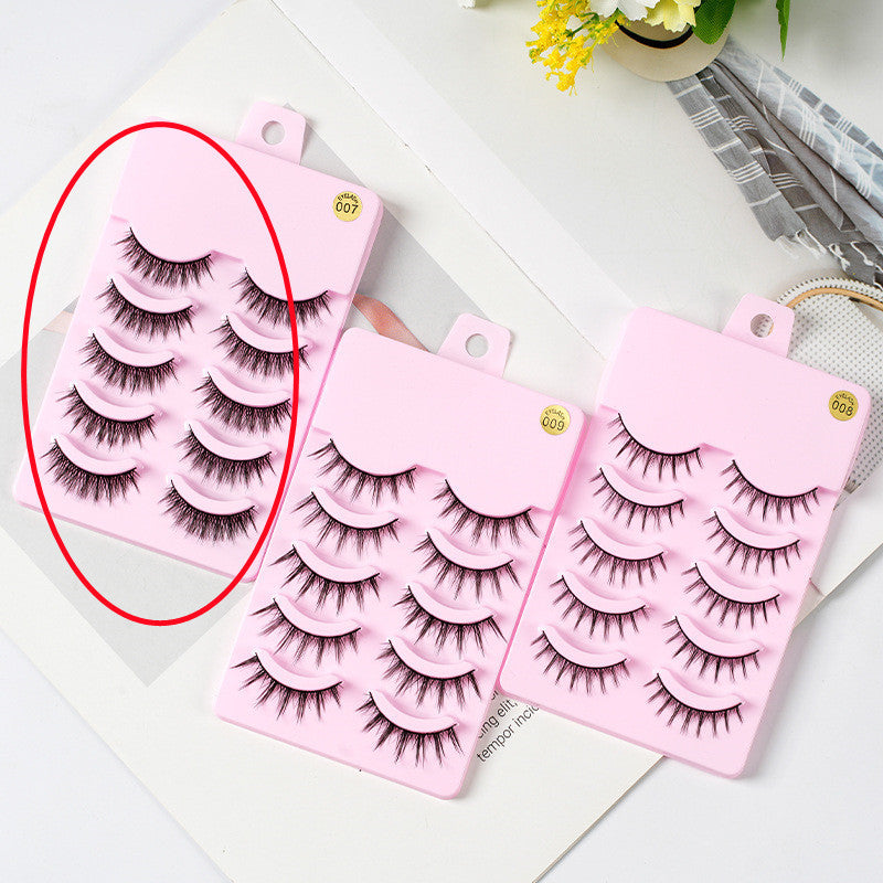 JC-241231MUP-016  5 Pairs Manga Lashes New Arrival Anime Cosplay Natural Wispy  Korean Makeup Artificial False Eyelashes