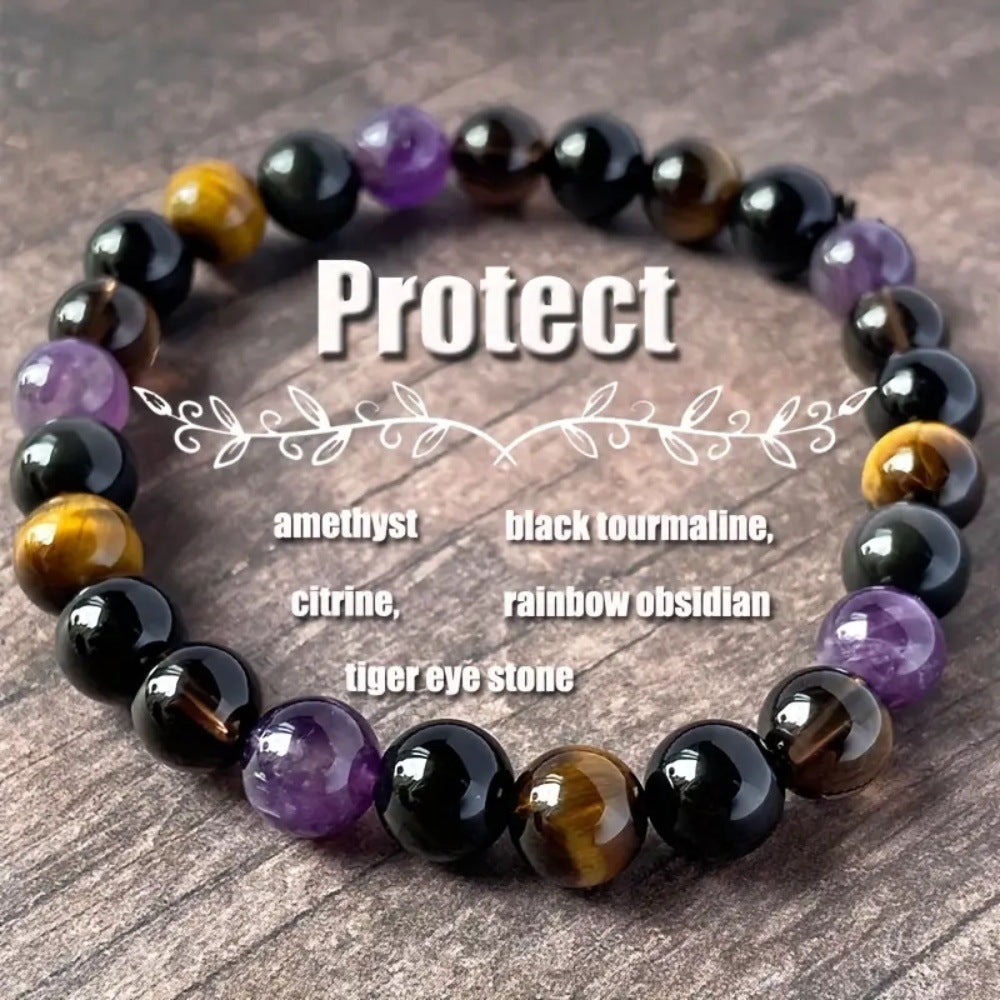 JC-241230BBJ-069  Tigereye Protection Bracelet Men And Women European And American Style