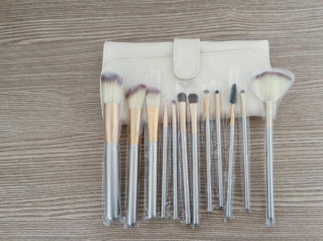 JC-241228BUT-055  Persian Make-up Brush Suit Rice White Make Up Brush, Champagne Color Brush Handle Make-up Brush Without