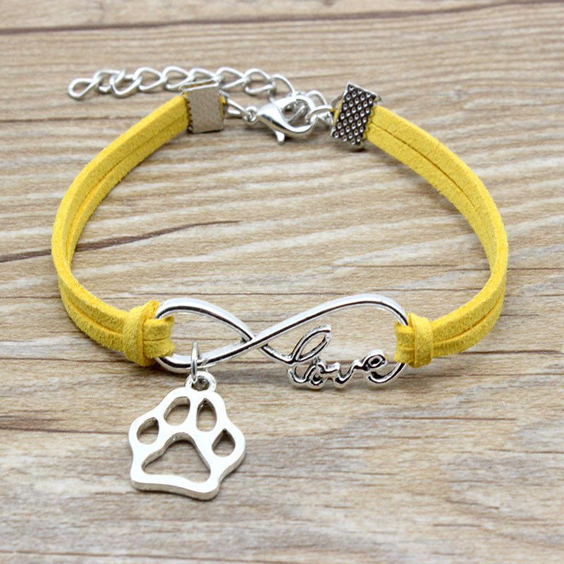 JC-241230BBJ-073  Jewelry Simple Style Hand-woven Infinite Love Pet Bracelet