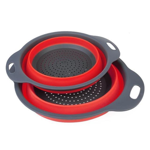 JC-241226KCT-051  2 PCs Collapsible Silicone Colander