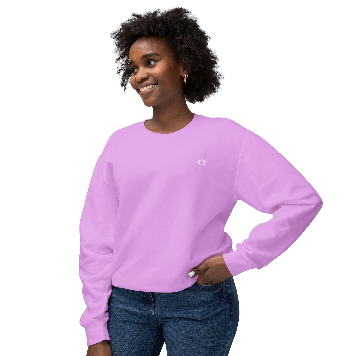 SW-112PRL-24  Unisex Lightweight Neon Violet Color Sweatshirt