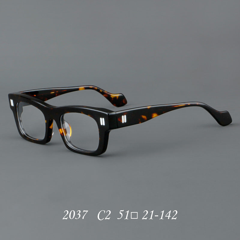 JC-250105MGL-059  Thick Plate Glasses Patchwork Retro Frame