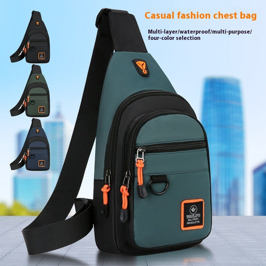 JCCB-026CBB-24  Men's Business Chest Bag Multi-layer One Shoulder Crossbody Bag