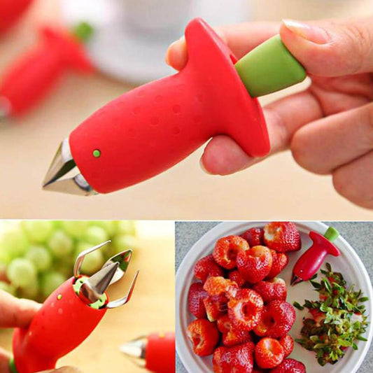 JC-241226KCT-018  Strawberry Huller Creative Fruit Leaf Remover Kitchen Gadget