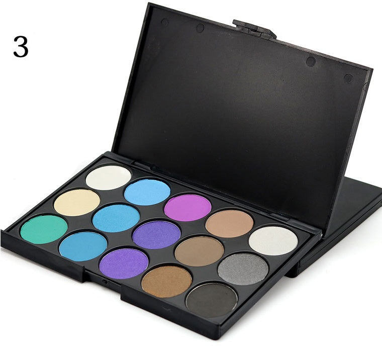 JC-241231MUP-055  15 color eyeshadow earth color eye shadow smoky eyeshadow E15 multi color makeup plate beauty tools