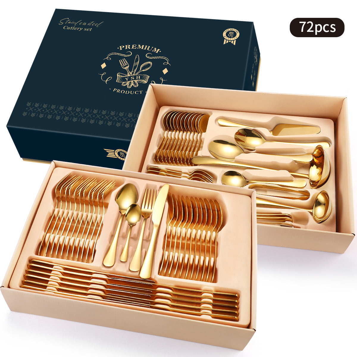 JC-250101DNW-042  Stainless Steel Tableware Gift Box Set