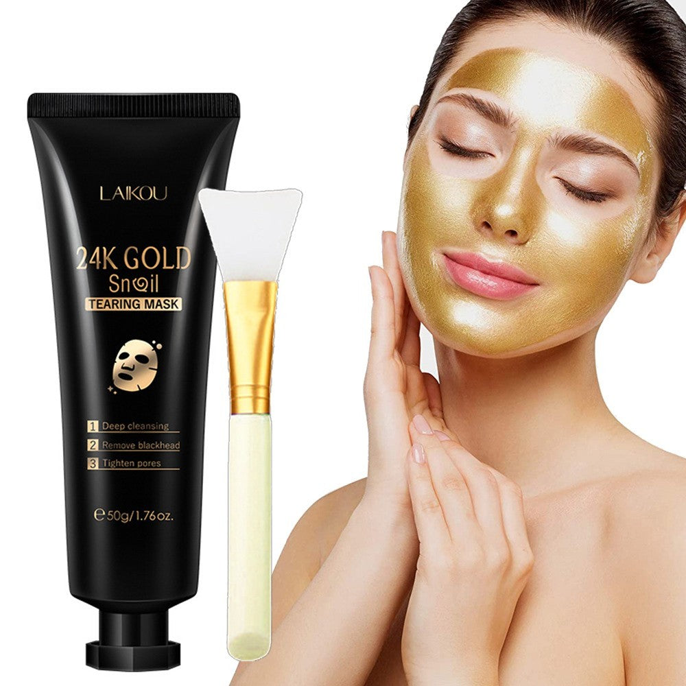 JC-017MSK-24  Gold Foil Snail Tear-Off Mask Hydrating