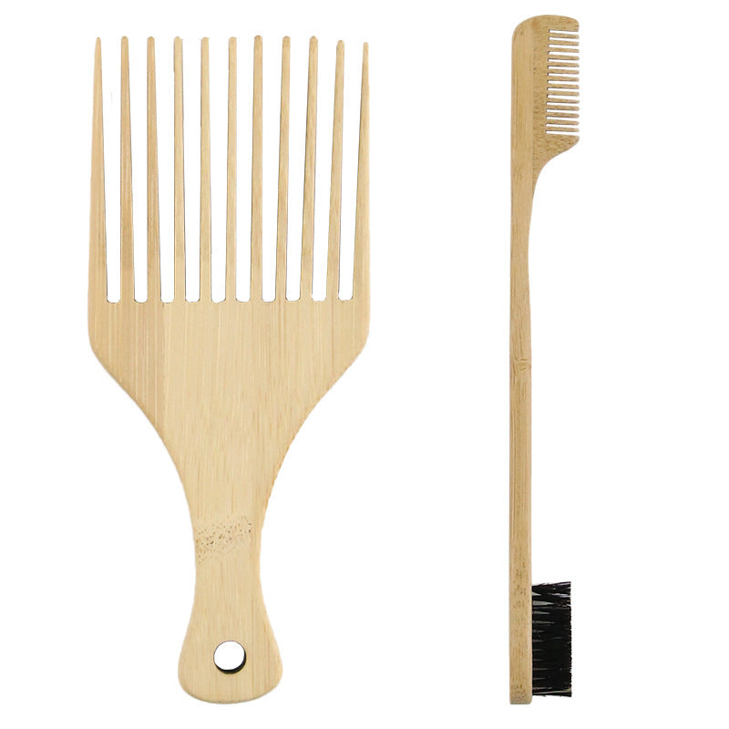 JC-241228BUT-109  Big Tooth Smooth Hair Brush, Hair Comb, Bamboo Comb