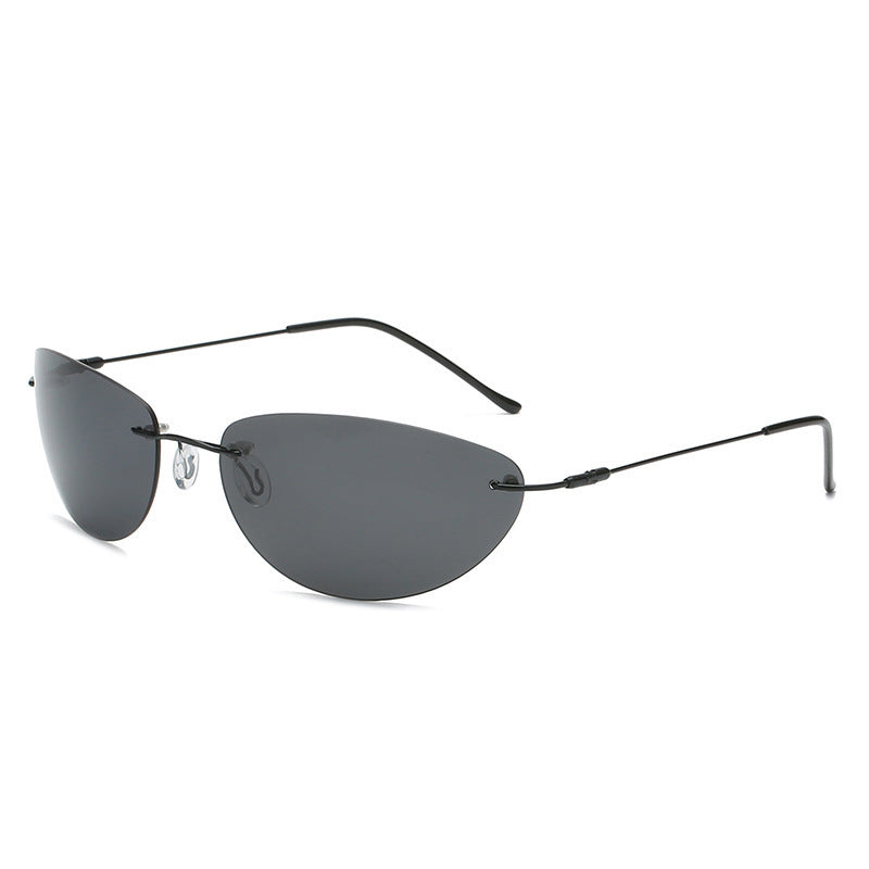 JC-250105MGL-056  Ultra Light Frameless Polarized Sunglasses Trendy Driving