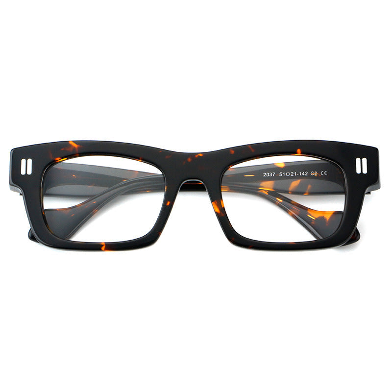 JC-250105MGL-059  Thick Plate Glasses Patchwork Retro Frame