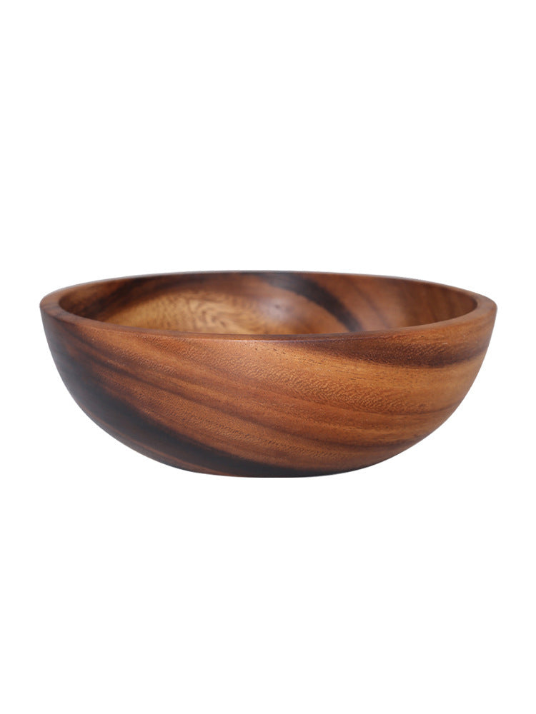 JC-250101DNW-004  Kitchen Natural Wooden Bowl Household Fruit Bowl Salad Bowl For Home Restaurant Food Container Wooden Utensils Note The Size Hot