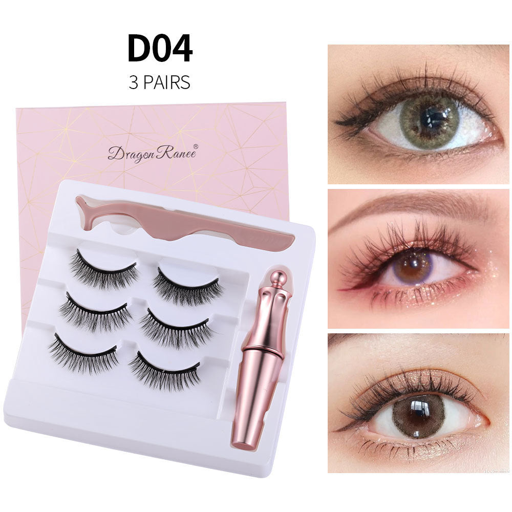 JC-241231MUP-011  Natural Long Lasting Magnetic Liquid Eyeliner & Magnetic False Eyelashes & Tweezer Set Make up Set