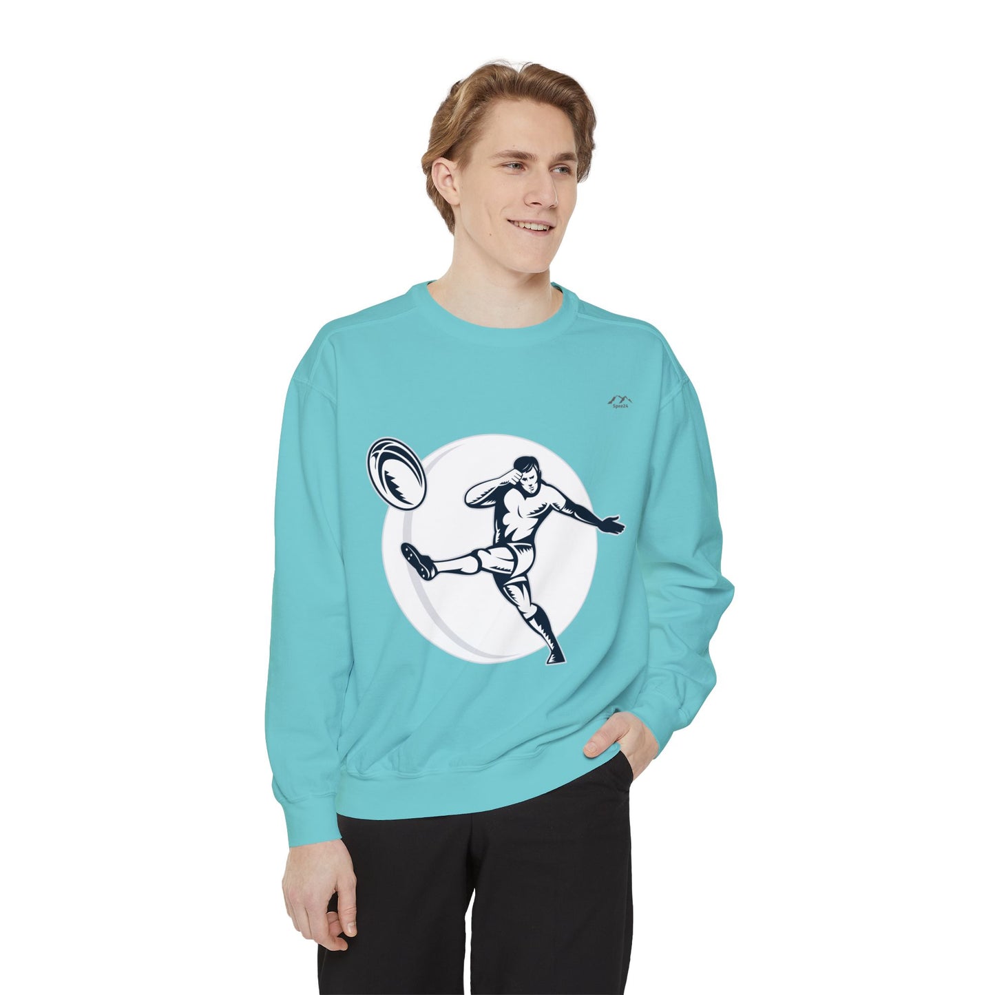 SW-118ML-24 Unisex Garment-Dyed Sweatshirt for football lovers