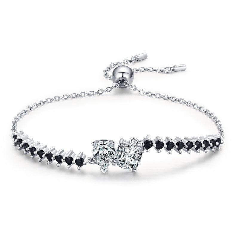 JC-241230BBJ-029  European And American Fashion Women's Diamond Bracelet Micro Inlaid Zircon