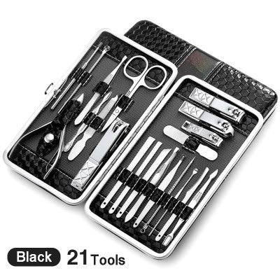 JC-241228BUT-021  Nail manicure tool kit combo set