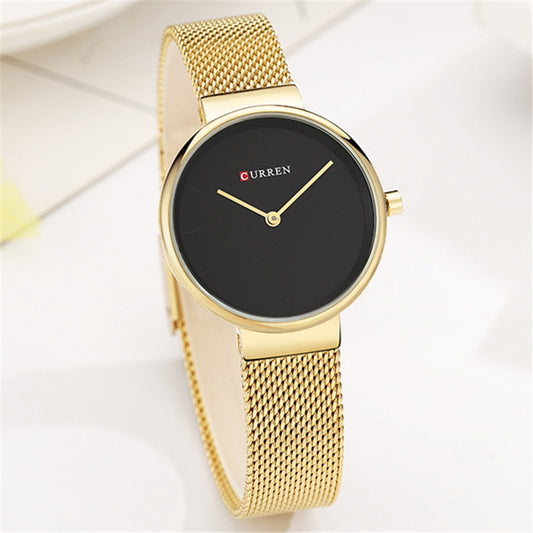 JCFW-073MK-24  Fashion New Water Quartz Watch Women's Mesh Belt Casual Business Pointer Watch