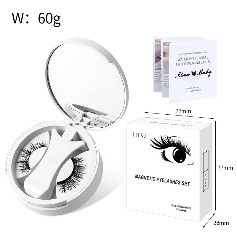 JC-241228BUT-038  Magnetic False Eyelashes Integrated Storage Box Glue-free Magnet False Eyelashes Natural Makeup Tools With Applicater