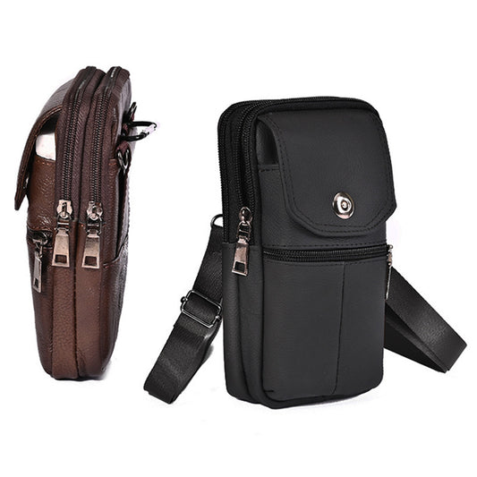 JCCB-005CBB-24  Men's Multi-functional Outdoor Portable Fashion Leather Belt Bag