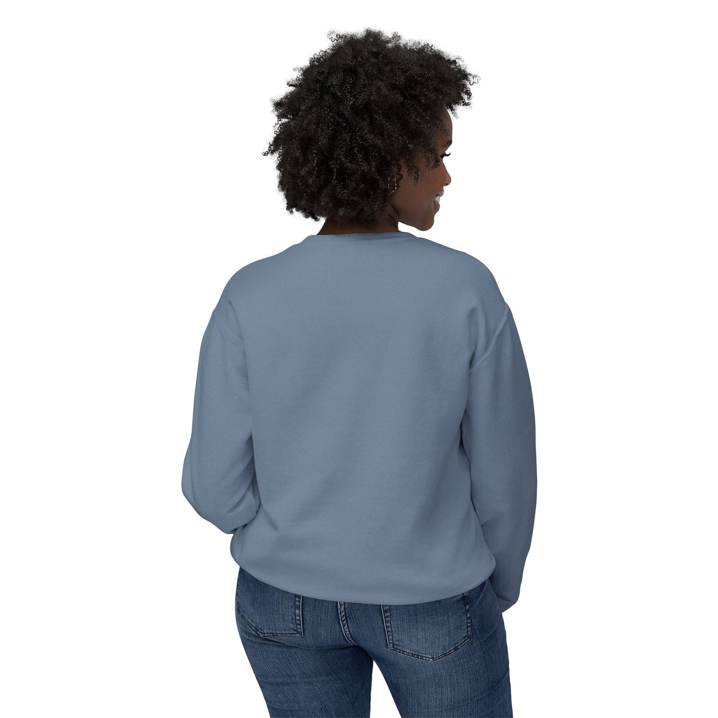 SW-111NVY-24  Unisex Lightweight Blue Jean Color Sweatshirt