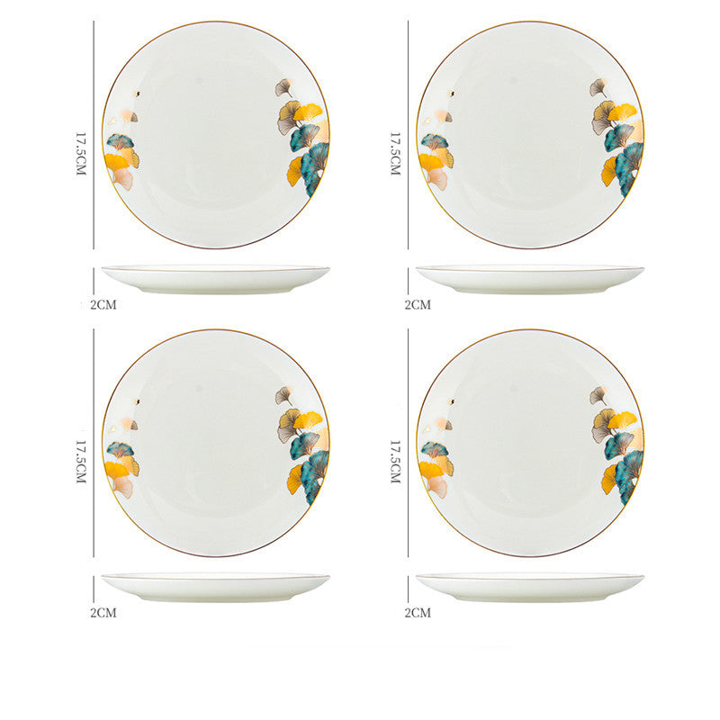 JC-250101DNW-022  Dinner Plates Ceramic Steak Plate Web Porcelain