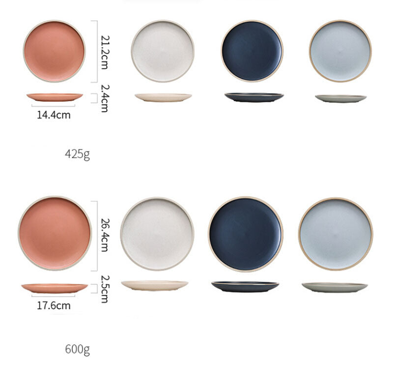 JC-250101DNW-019  Pure color matte ceramic plate