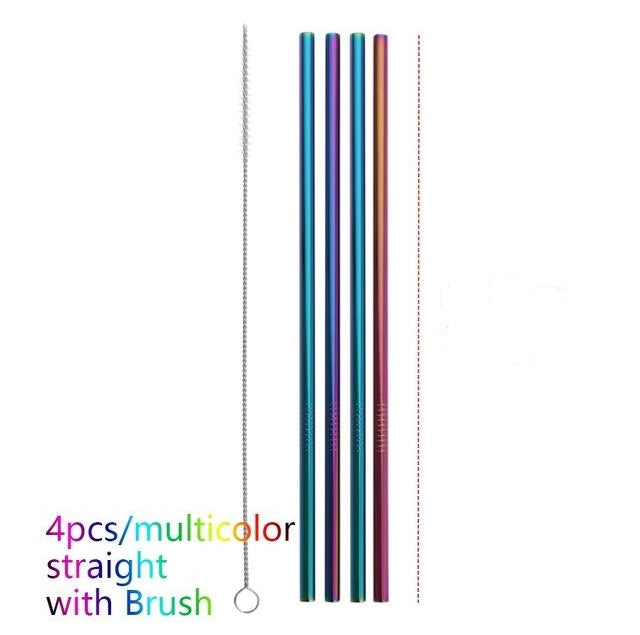 JC-250103DWR-015  Colourful Reusable Stainless Steel Straws