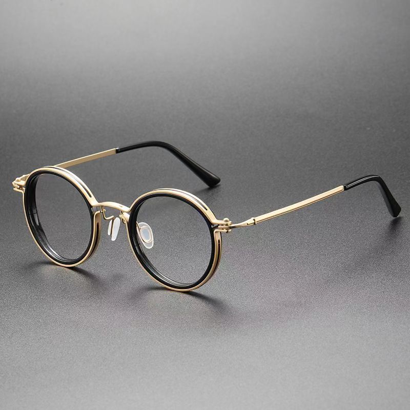 JC-250105MGL-016  Vintage Round Frame Reading Glasses Anti Blue Light