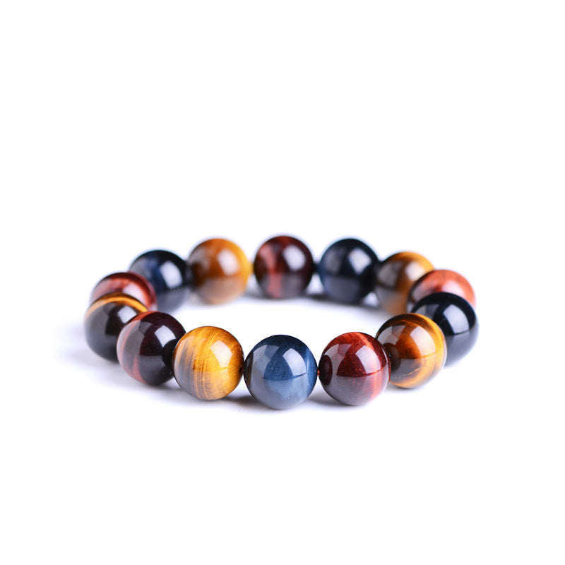 JC-241230BBJ-008  Tiger Eye Bracelet Natural Crystal Stone Buddha Bead Bracelet