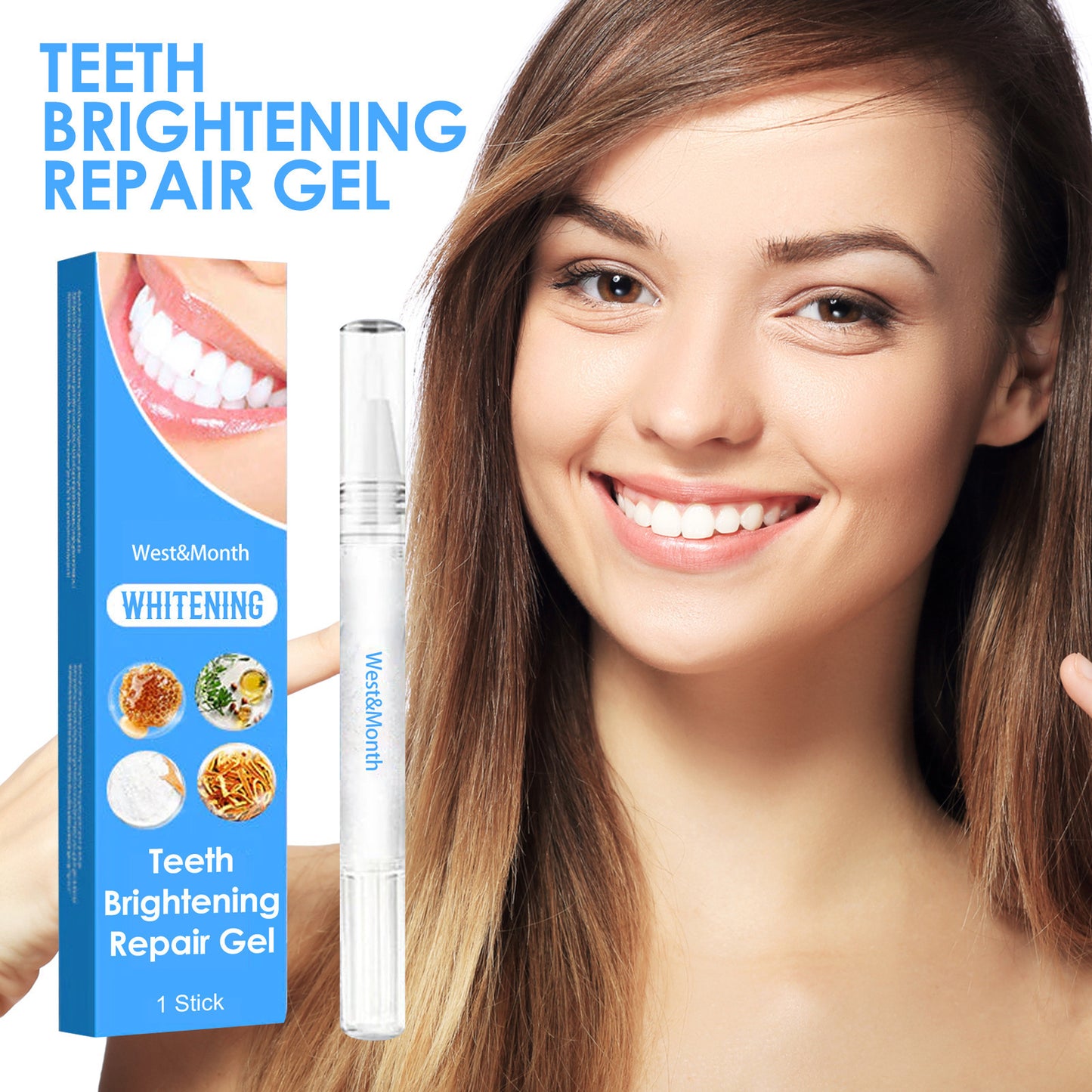 JC-250106ORL-037  West&Month Tooth Brightening & Repair Pen Oral Care Teeth Cleaning & Brightening Pen