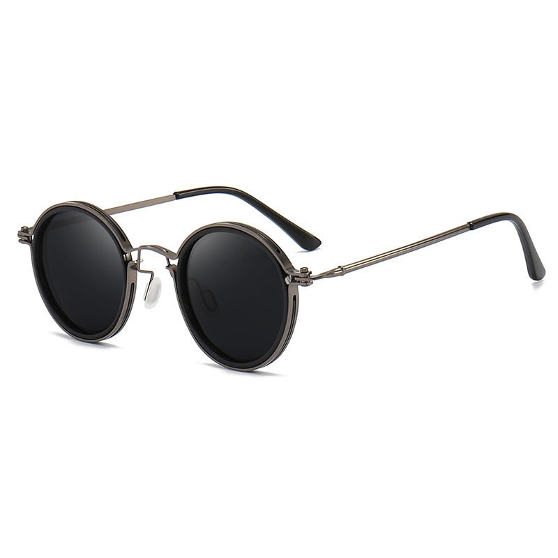 JC-250105MGL-054  Sunscreen Retro Style Round Frame Metal Sunglasses