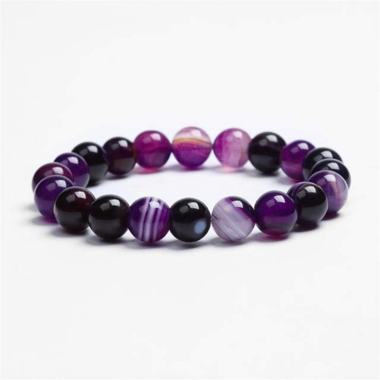 JC-241230BBJ-013  Bracelet En Pierre Naturelle Violet Pour Femme