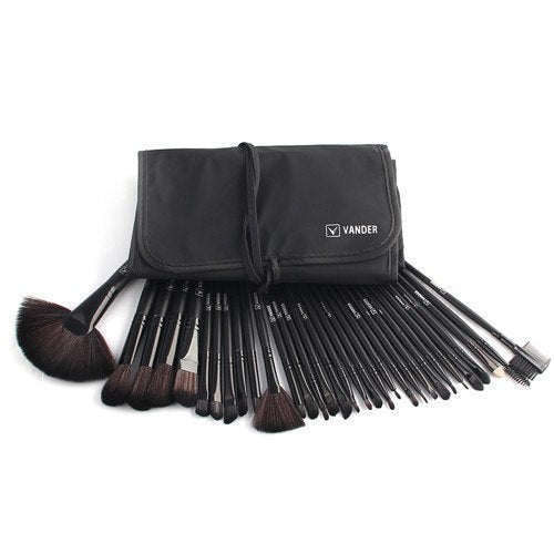 JC-241228BUT-027  Professional 32Pcs Makeup Brush Foundation Eye Shadows Powder Blue Make Up Brushes Tools Cosmetic Bag pincel maquiagem Brushes