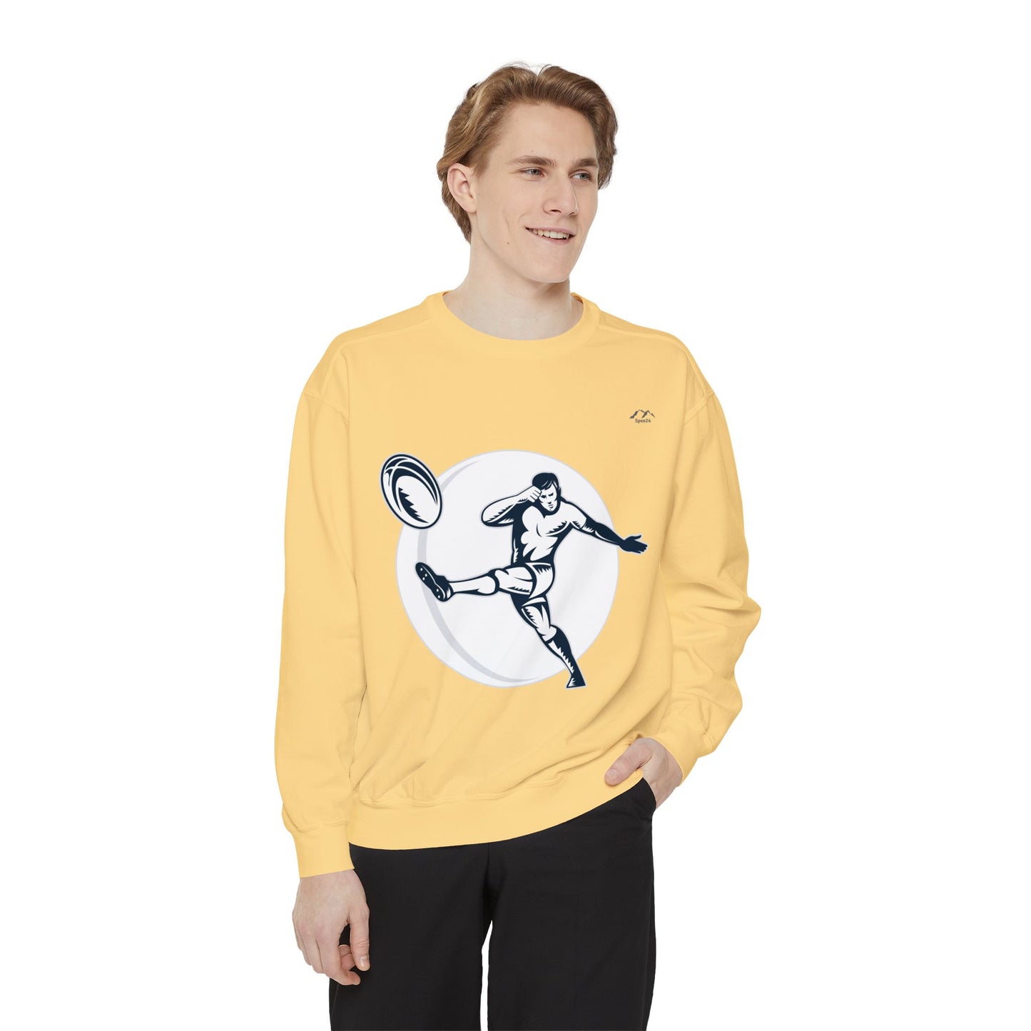 SW-118ML-24 Unisex Garment-Dyed Sweatshirt for football lovers